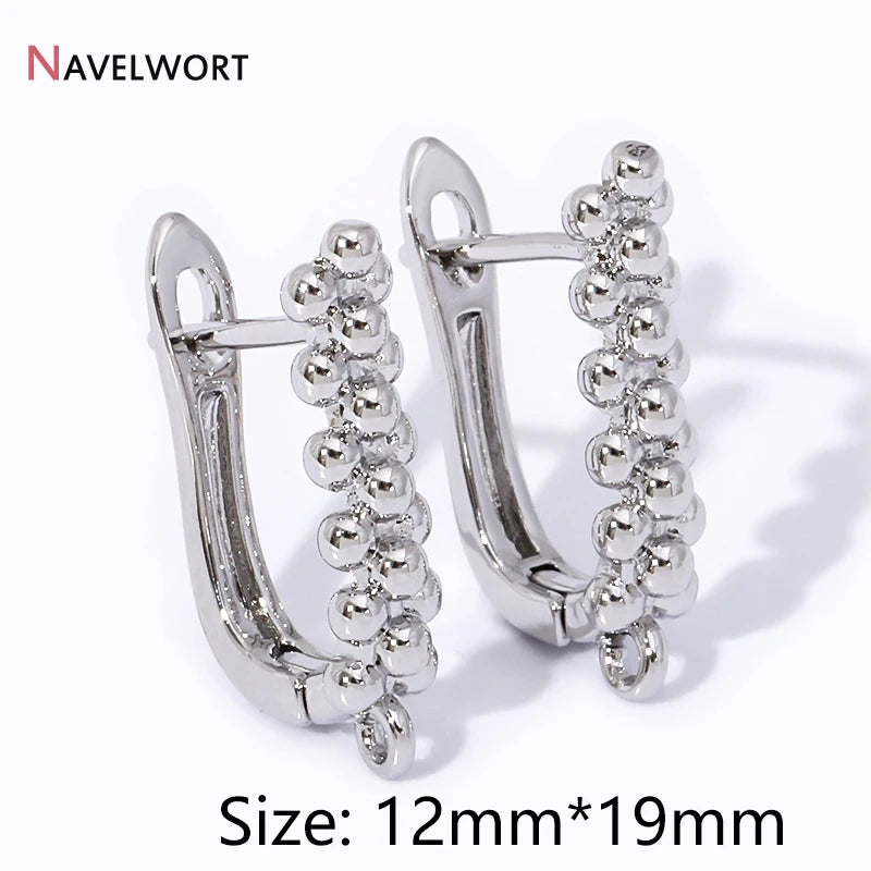 18K Gold Plated Brass Shvenzy Earwire Fasteners,Earring Hooks,Earring Fixtures For Jewelry Making,Earring Making Accessories