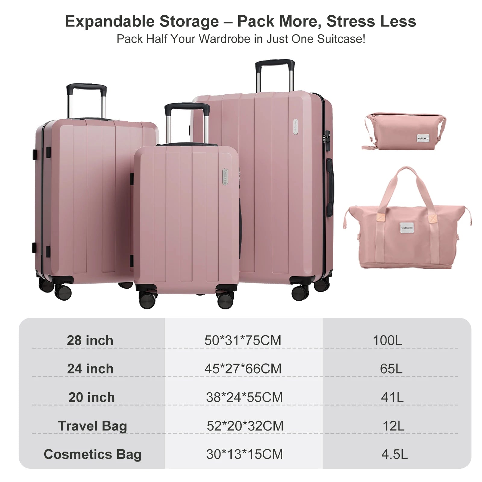 Conjunto profissional de bagagens