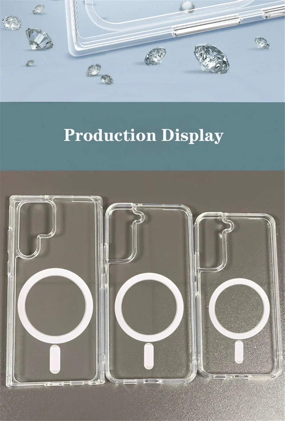Magnetic Original Transparent Phone Case For Samsung Galaxy S25 S24 S23 S22 S21 Plus Ultra FE Edge Magsafe Clear Cover