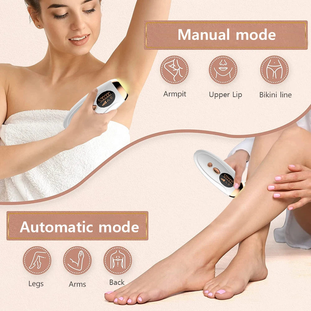Professional IPL Laser Hair Remover 990000 Flashes for Women & Men - Painless, Permanent Hair Removal for All Body Areas