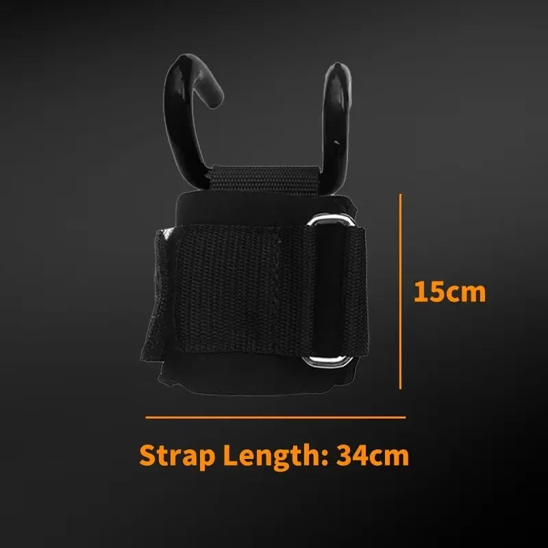 1 Pair Fitness Power Hooks Pull-Up Hard Pull Training Anti-Fall Lifting Hook Power Hook Grip Wrist Strap Pull-Up Hand Straps