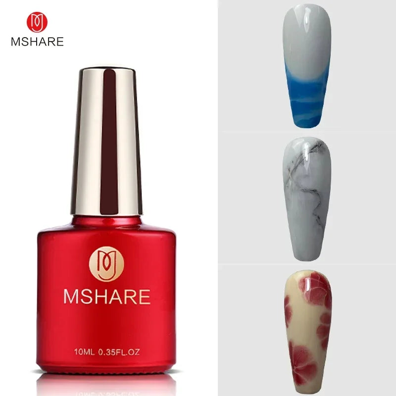 MSHARE Milky Pink Rubber Base Gel Camouflage Color Coat Soak Off Nails Gels Varnish Lacquer 10ml UV LED Gel Polish TPO Free Gel