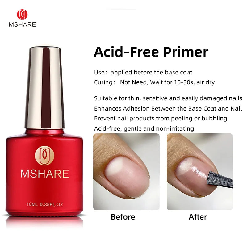 MSHARE Milky Pink Rubber Base Gel Camouflage Color Coat Soak Off Nails Gels Varnish Lacquer 10ml UV LED Gel Polish TPO Free Gel