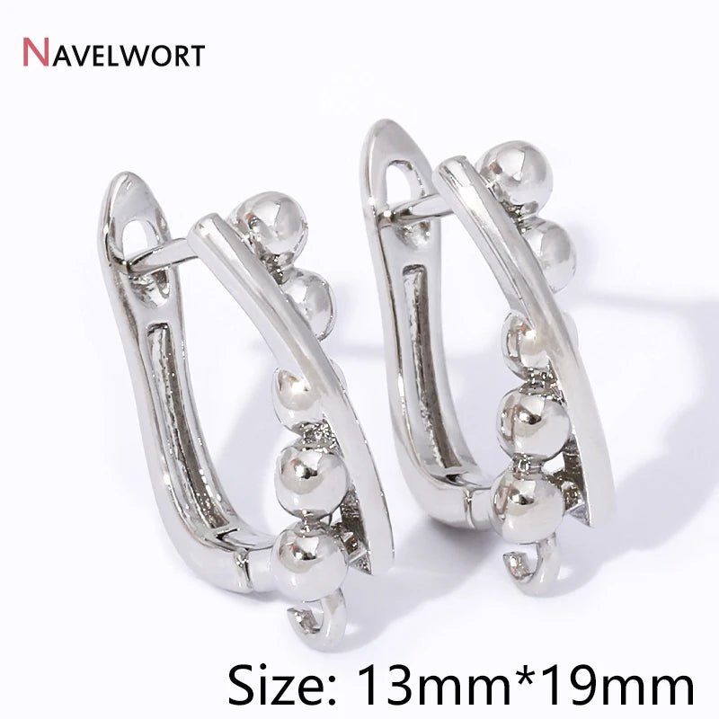 18K Gold Plated Brass Shvenzy Earwire Fasteners,Earring Hooks,Earring Fixtures For Jewelry Making,Earring Making Accessories