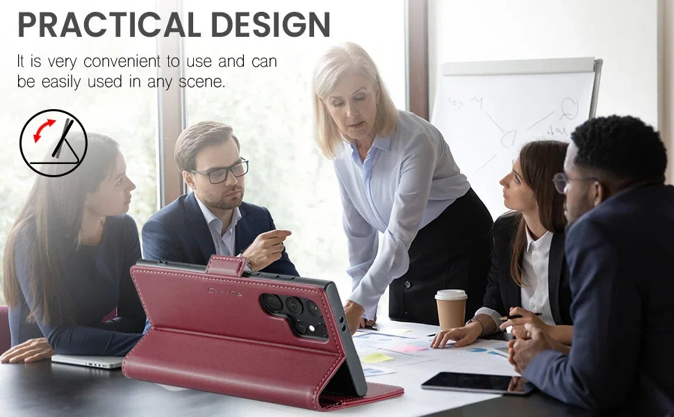 Magnetic Charging Flip Wallet Cards Leather Case for Samsung Galaxy A06 A16 A55 A35 25 15 05S S25 S24 S23 22 Ultra Plus FE Cover