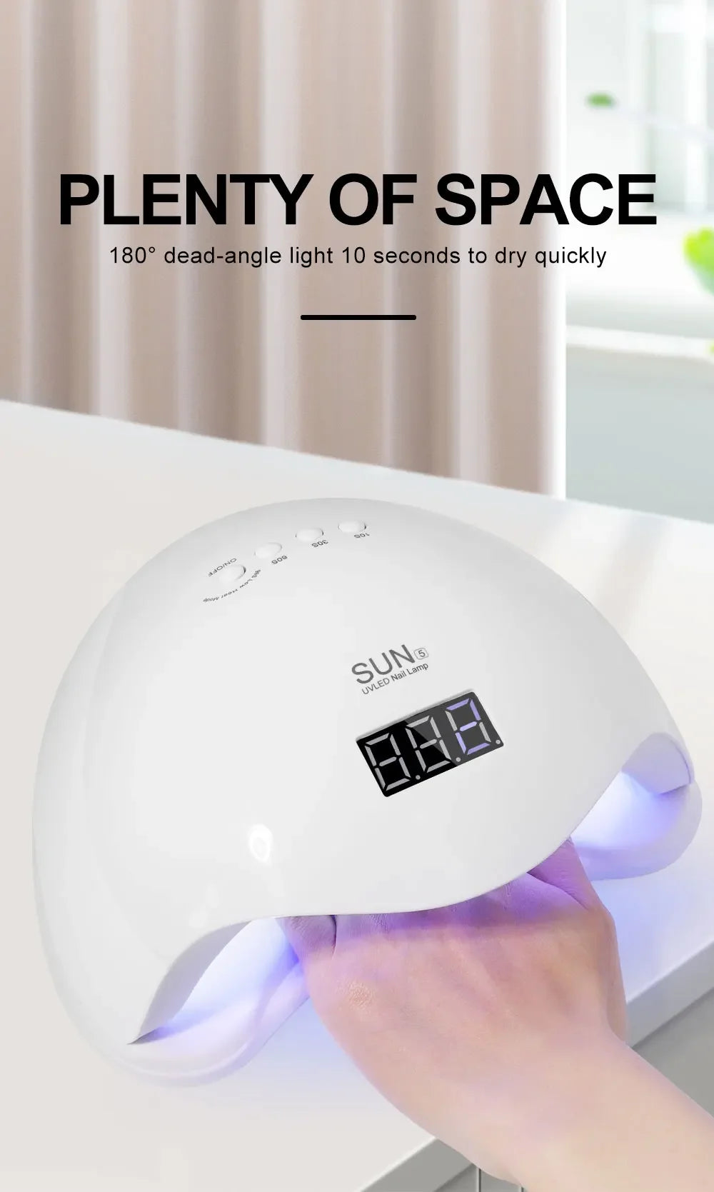 LINMANDA SUN5 Nail UV LED Lamp Nails Dryer Gel Nail Polish With 4 Timers Automatic Sensor LCD Display Professional Nail Lamp