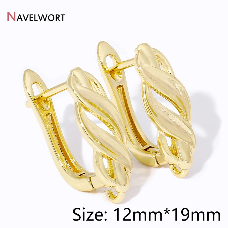 18K Gold Plated Brass Shvenzy Earwire Fasteners,Earring Hooks,Earring Fixtures For Jewelry Making,Earring Making Accessories