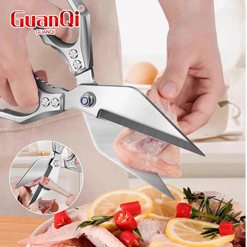 Multi-Function Scissors Stainless Steal Food Scissor For Chicken Vegetable Barbecue Meat Fish Scissor Kitchen Accessories