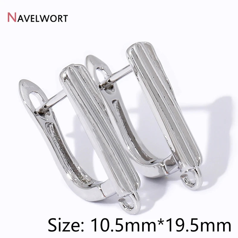 18K Gold Plated Brass Shvenzy Earwire Fasteners,Earring Hooks,Earring Fixtures For Jewelry Making,Earring Making Accessories