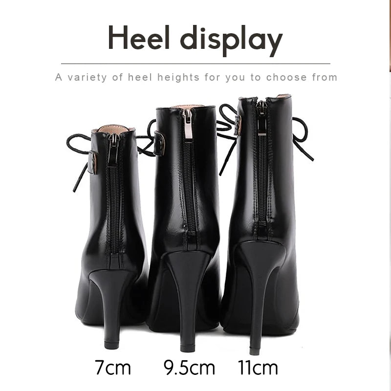 DKZSYIM Woman Latin Dance Shoes leather Party Tango Dance Booties for Women Salsa Dance Heels Ballroom Shoes Sexy Stilettos