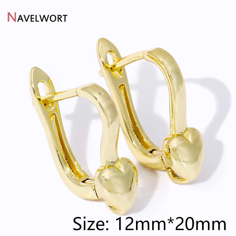 18K Gold Plated Brass Shvenzy Earwire Fasteners,Earring Hooks,Earring Fixtures For Jewelry Making,Earring Making Accessories