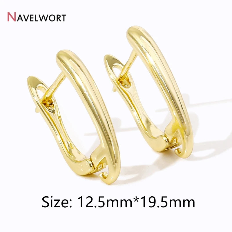 18K Gold Plated Brass Shvenzy Earwire Fasteners,Earring Hooks,Earring Fixtures For Jewelry Making,Earring Making Accessories