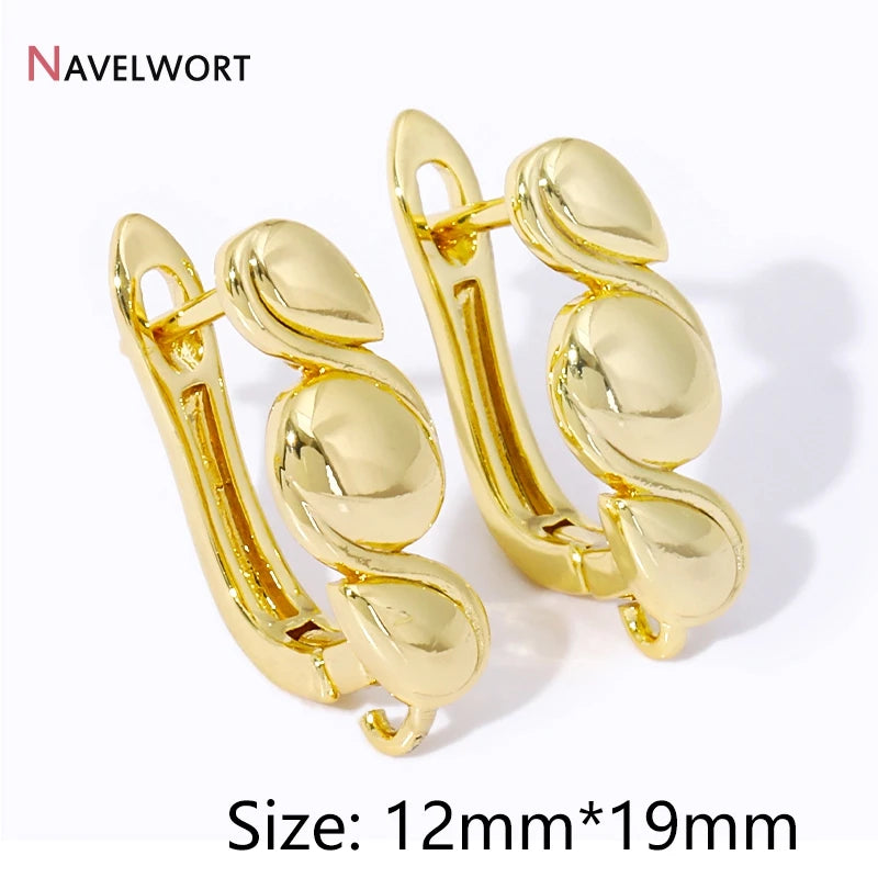 18K Gold Plated Brass Shvenzy Earwire Fasteners,Earring Hooks,Earring Fixtures For Jewelry Making,Earring Making Accessories