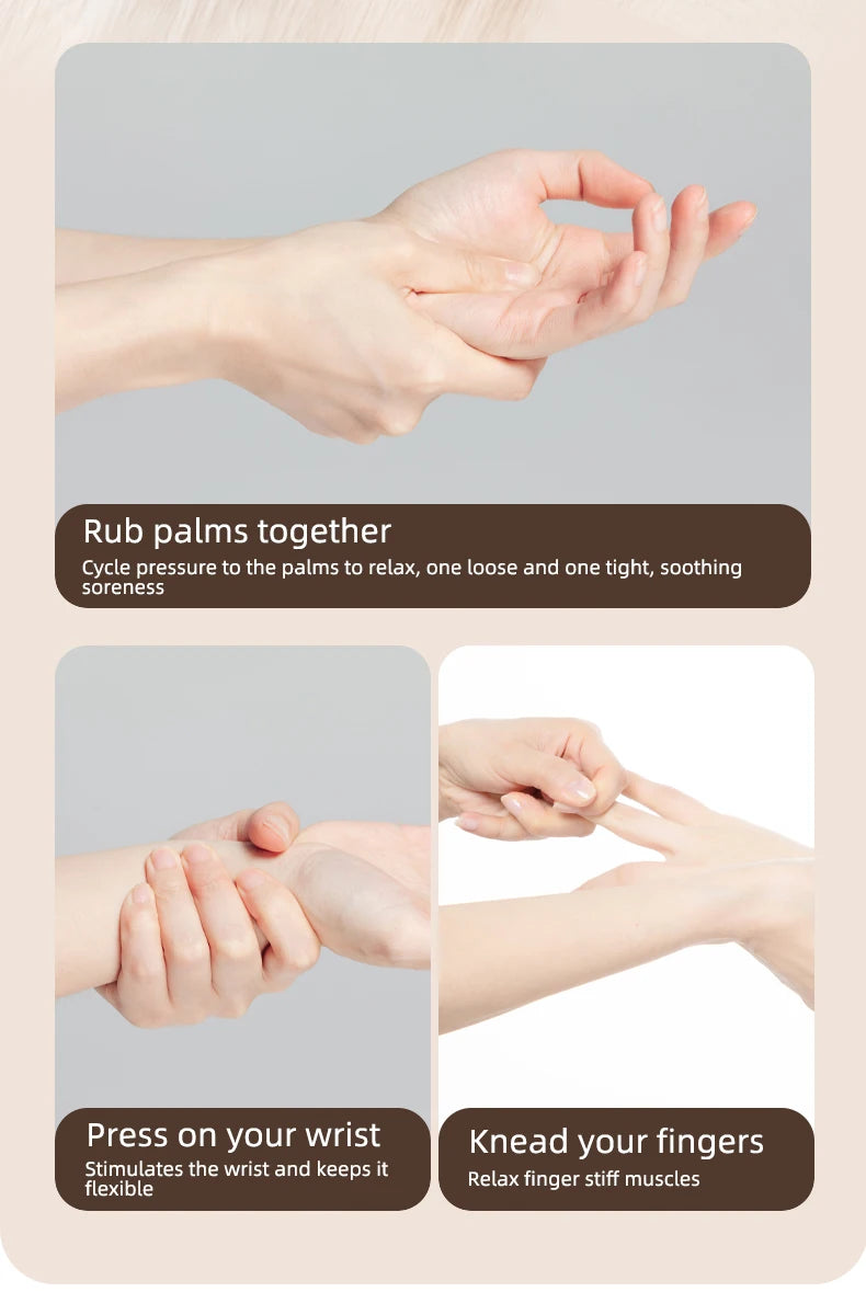 Hand Massager with Heat and Compression Electric Cordless Portable Wrist & Finger Massager 5-Level Adjustable Pressure Best Gift