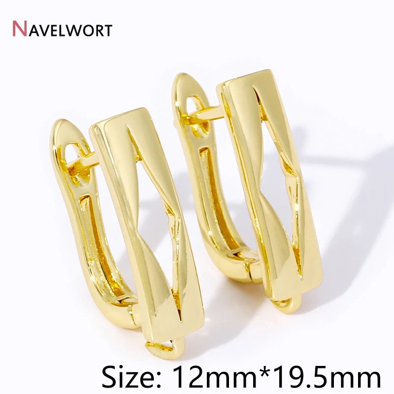 18K Gold Plated Brass Shvenzy Earwire Fasteners,Earring Hooks,Earring Fixtures For Jewelry Making,Earring Making Accessories