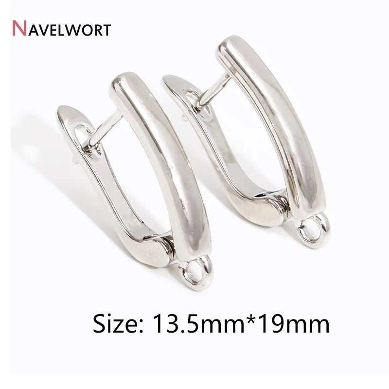 18K Gold Plated Brass Shvenzy Earwire Fasteners,Earring Hooks,Earring Fixtures For Jewelry Making,Earring Making Accessories