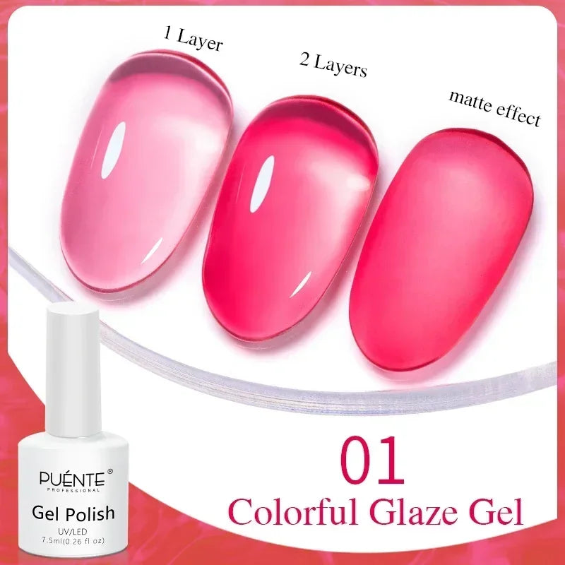 PUENTE 7.5ML Wine Red Cat Magnetic Gel Nail Polish Super Shiny Ruby Red Cat Eye Gel Soak Off UV Semi-Permanent Nail Art Varnish