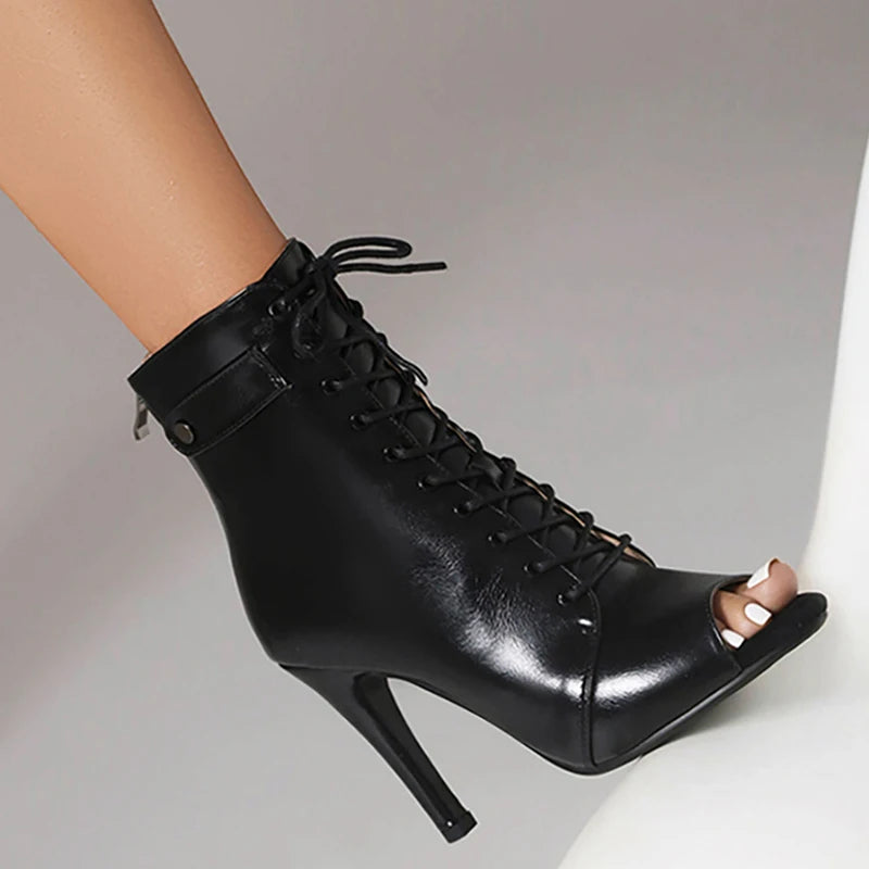 DKZSYIM Woman Latin Dance Shoes leather Party Tango Dance Booties for Women Salsa Dance Heels Ballroom Shoes Sexy Stilettos