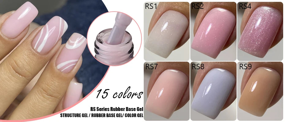 MSHARE Milky Pink Rubber Base Gel Camouflage Color Coat Soak Off Nails Gels Varnish Lacquer 10ml UV LED Gel Polish TPO Free Gel