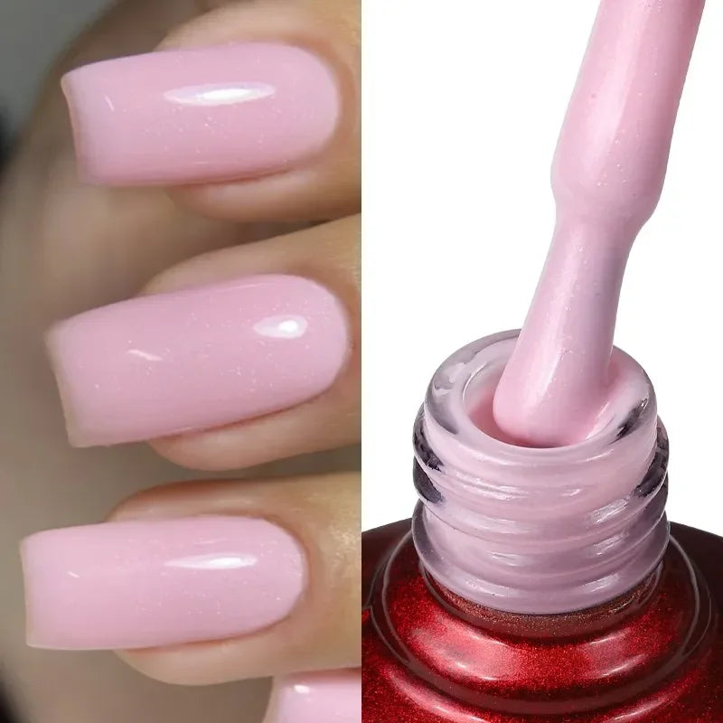 MSHARE Milky Pink Rubber Base Gel Camouflage Color Coat Soak Off Nails Gels Varnish Lacquer 10ml UV LED Gel Polish TPO Free Gel