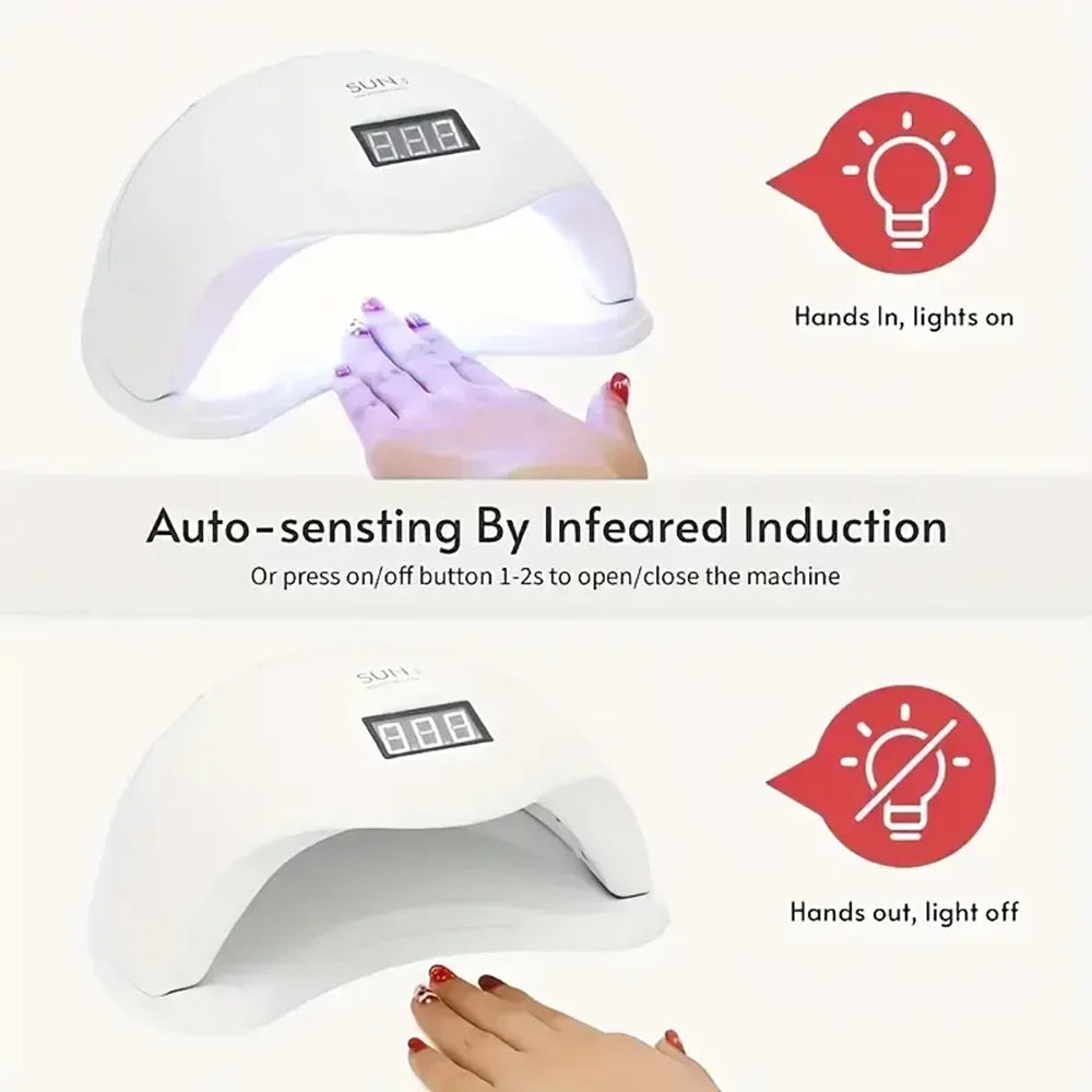 LINMANDA SUN5 Nail UV LED Lamp Nails Dryer Gel Nail Polish With 4 Timers Automatic Sensor LCD Display Professional Nail Lamp