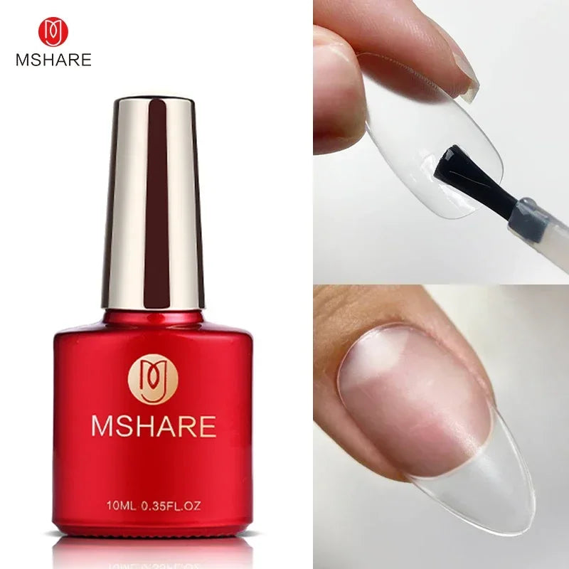 MSHARE Milky Pink Rubber Base Gel Camouflage Color Coat Soak Off Nails Gels Varnish Lacquer 10ml UV LED Gel Polish TPO Free Gel