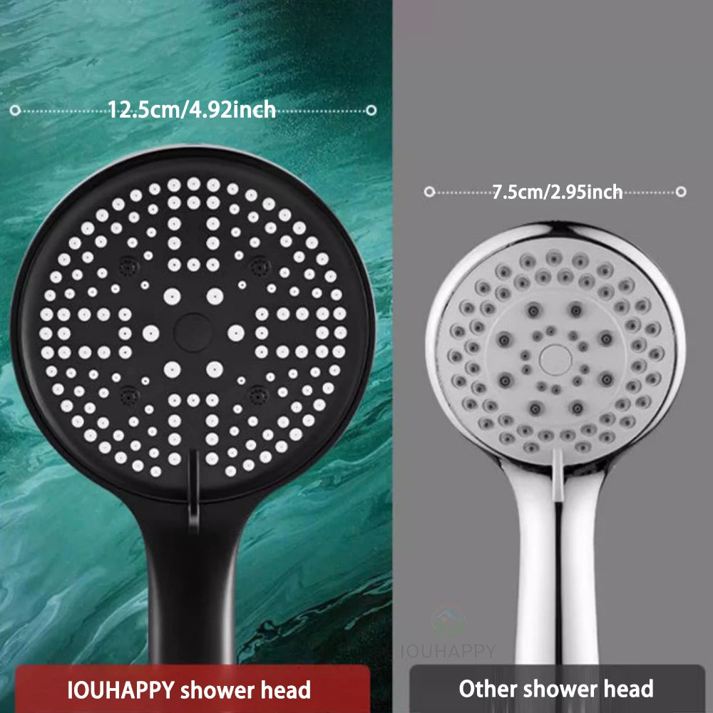 High Pressure Shower Head 6 Jet Modes Adjustable Shower Head with Filter Water Saving Rainfall Spray Bathroom Accessories