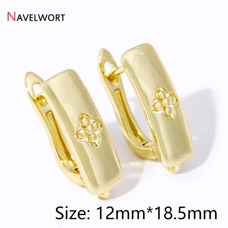 18K Gold Plated Brass Shvenzy Earwire Fasteners,Earring Hooks,Earring Fixtures For Jewelry Making,Earring Making Accessories