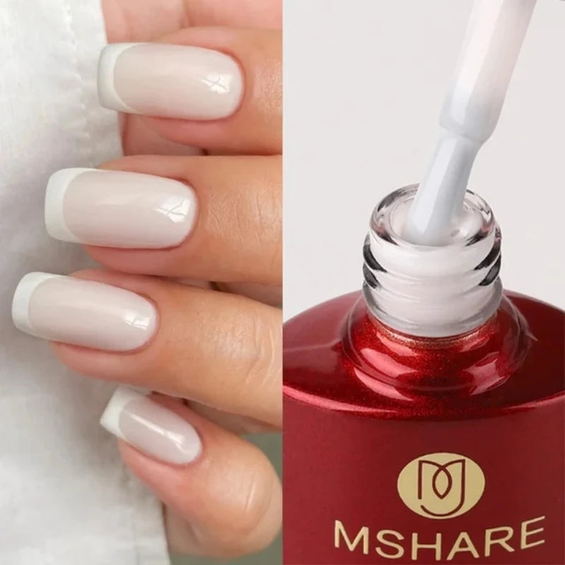 MSHARE Milky Pink Rubber Base Gel Camouflage Color Coat Soak Off Nails Gels Varnish Lacquer 10ml UV LED Gel Polish TPO Free Gel