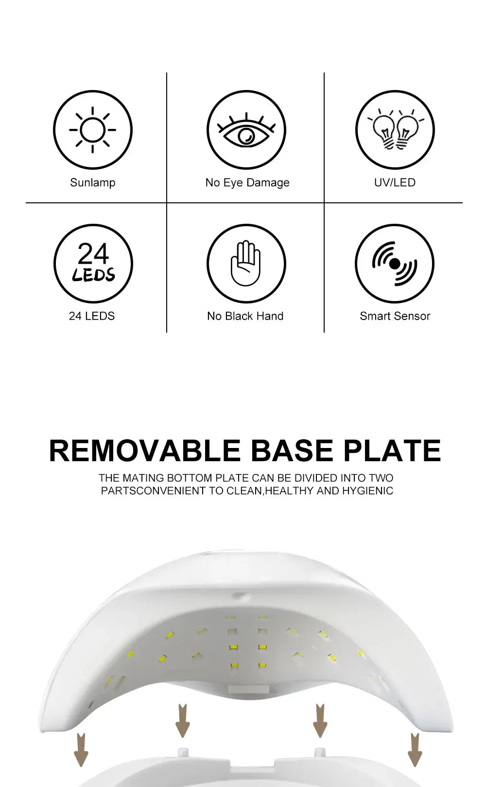 LINMANDA SUN5 Nail UV LED Lamp Nails Dryer Gel Nail Polish With 4 Timers Automatic Sensor LCD Display Professional Nail Lamp