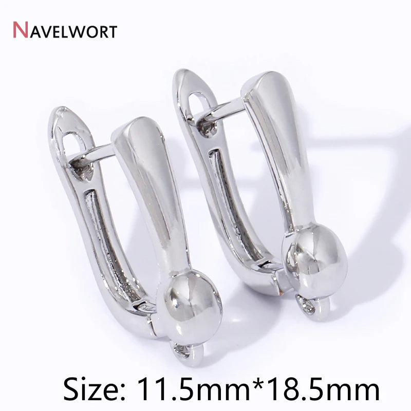 18K Gold Plated Brass Shvenzy Earwire Fasteners,Earring Hooks,Earring Fixtures For Jewelry Making,Earring Making Accessories