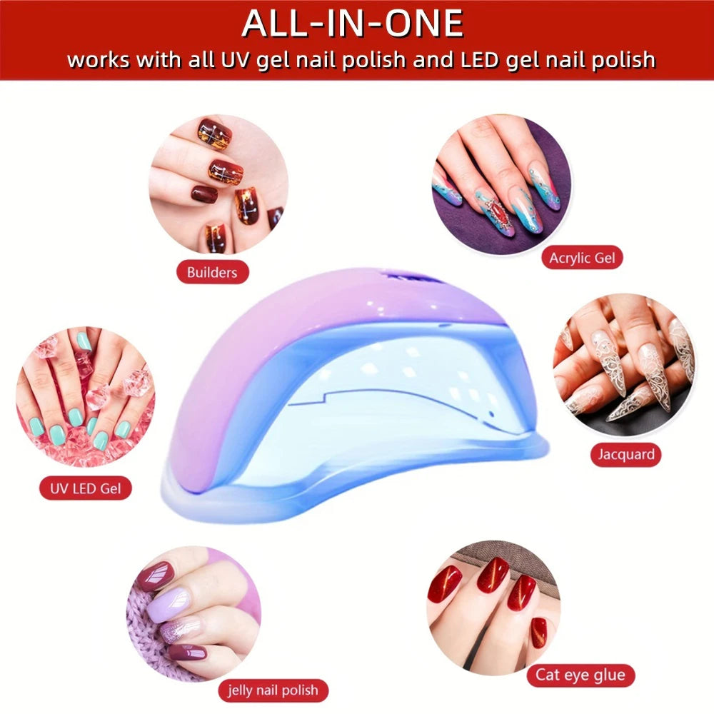 LINMANDA SUN5 Nail UV LED Lamp Nails Dryer Gel Nail Polish With 4 Timers Automatic Sensor LCD Display Professional Nail Lamp