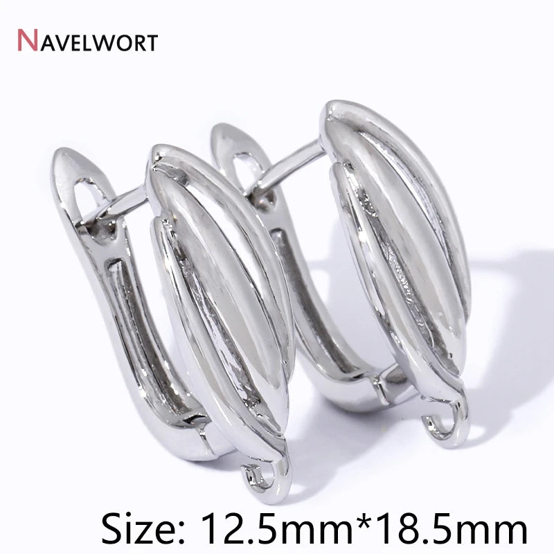 18K Gold Plated Brass Shvenzy Earwire Fasteners,Earring Hooks,Earring Fixtures For Jewelry Making,Earring Making Accessories