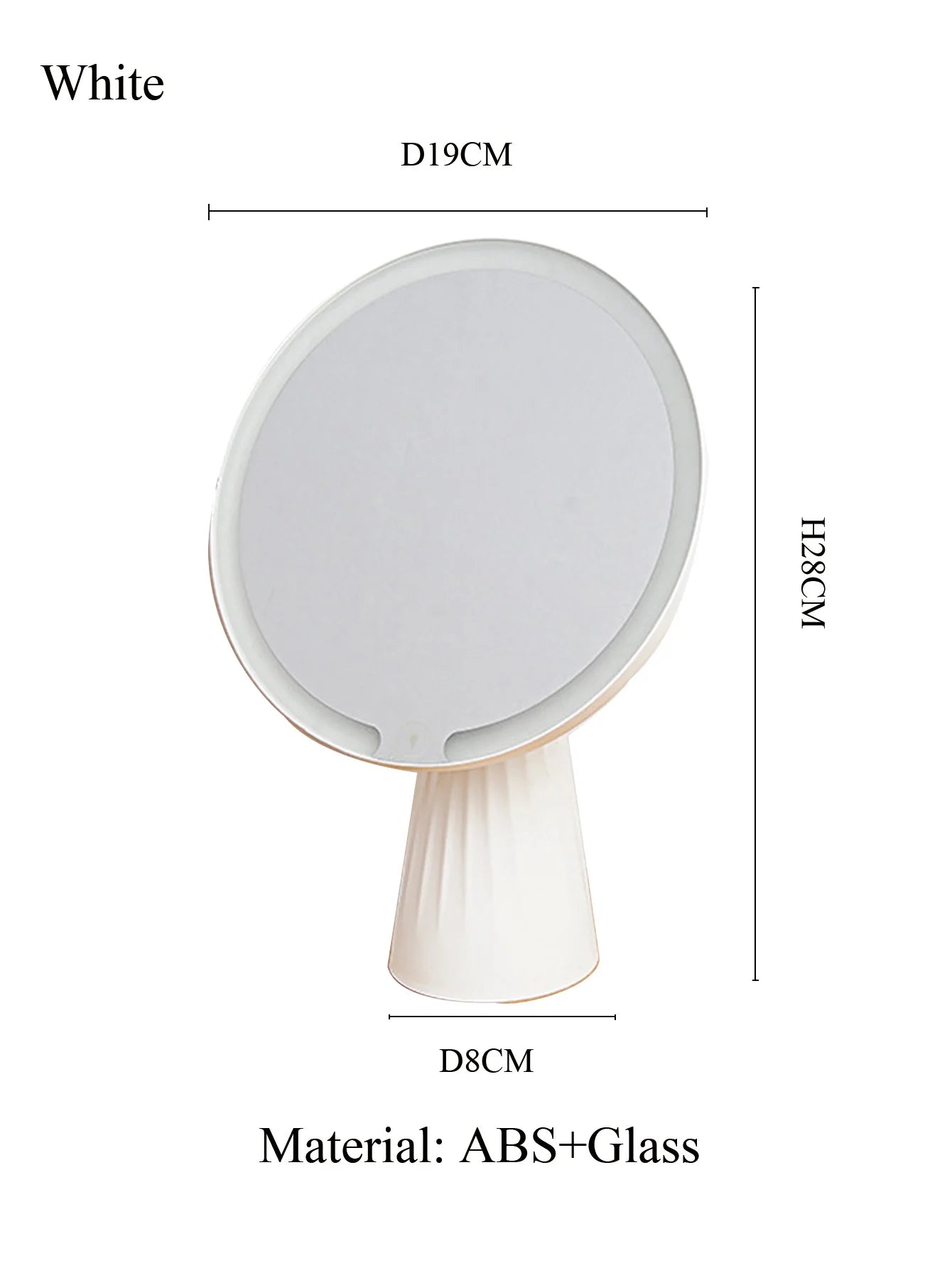 Foldable USB Rechargeable 3 colors Touch Screen Smart Mirror,Portable Tabletop Cosmetic Beauty Light,LED Travel Makeup Mirror