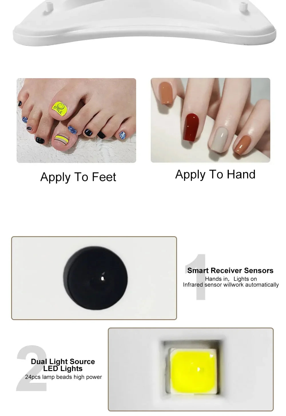 LINMANDA SUN5 Nail UV LED Lamp Nails Dryer Gel Nail Polish With 4 Timers Automatic Sensor LCD Display Professional Nail Lamp