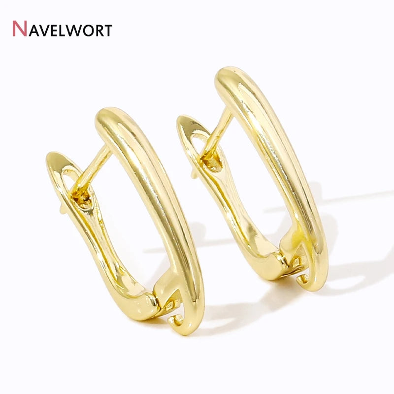 18K Gold Plated Brass Shvenzy Earwire Fasteners,Earring Hooks,Earring Fixtures For Jewelry Making,Earring Making Accessories