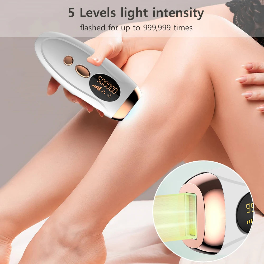 Professional IPL Laser Hair Remover 990000 Flashes for Women & Men - Painless, Permanent Hair Removal for All Body Areas