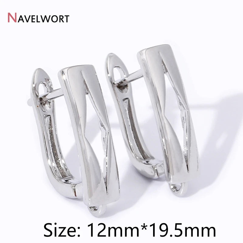 18K Gold Plated Brass Shvenzy Earwire Fasteners,Earring Hooks,Earring Fixtures For Jewelry Making,Earring Making Accessories