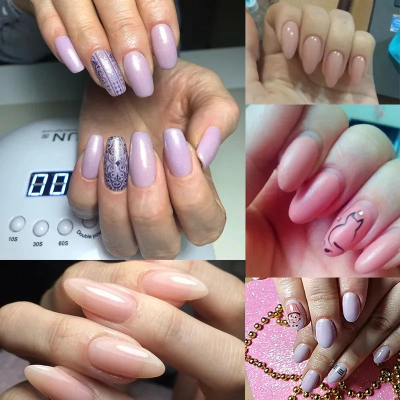 MSHARE Milky Pink Rubber Base Gel Camouflage Color Coat Soak Off Nails Gels Varnish Lacquer 10ml UV LED Gel Polish TPO Free Gel