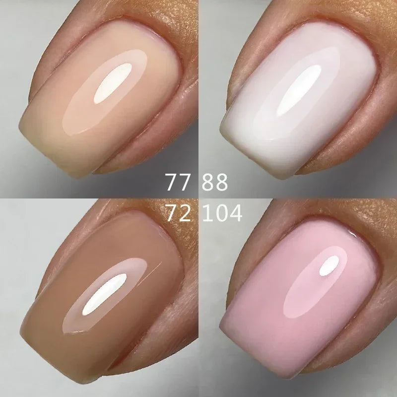 MSHARE Milky Pink Rubber Base Gel Camouflage Color Coat Soak Off Nails Gels Varnish Lacquer 10ml UV LED Gel Polish TPO Free Gel