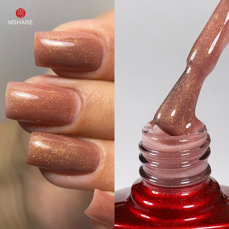 MSHARE Milky Pink Rubber Base Gel Camouflage Color Coat Soak Off Nails Gels Varnish Lacquer 10ml UV LED Gel Polish TPO Free Gel