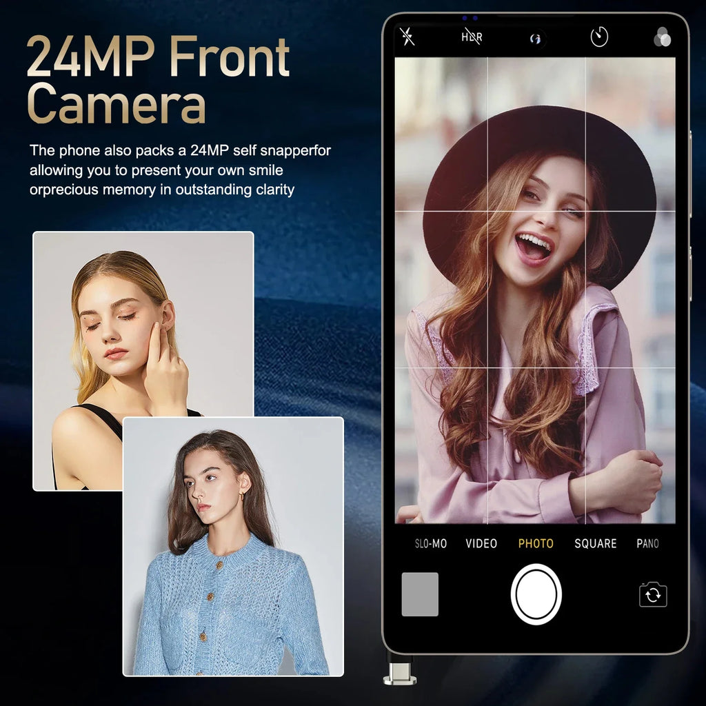 Global Vision S25 Ultra Smartphone 5G Android 12 8GB RAM 512GB ROM 6.8 Inch Phone 1920x1080HD 24+48MP 4 5G Network Mobile Phones