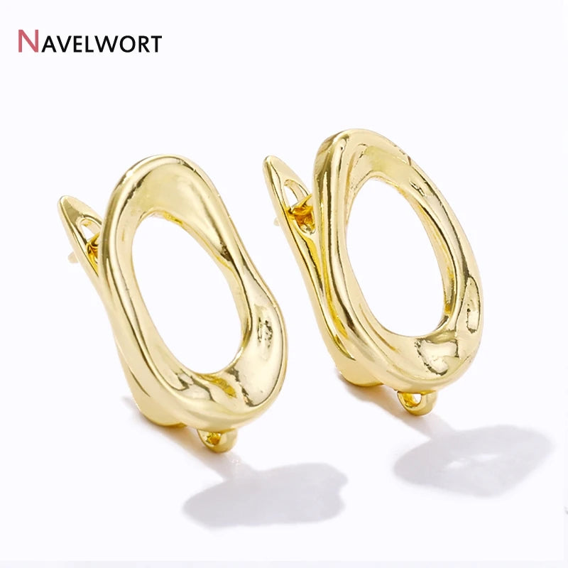 18K Gold Plated Brass Shvenzy Earwire Fasteners,Earring Hooks,Earring Fixtures For Jewelry Making,Earring Making Accessories