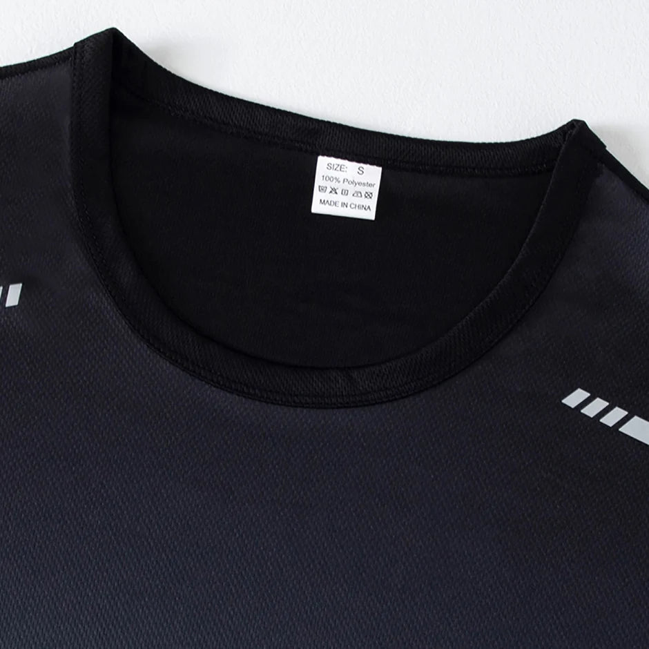 1/4/6 Pcs men's plus size gradient quick-drying short-sleeved teenagers loose sports running fitness football basketball T-shirt