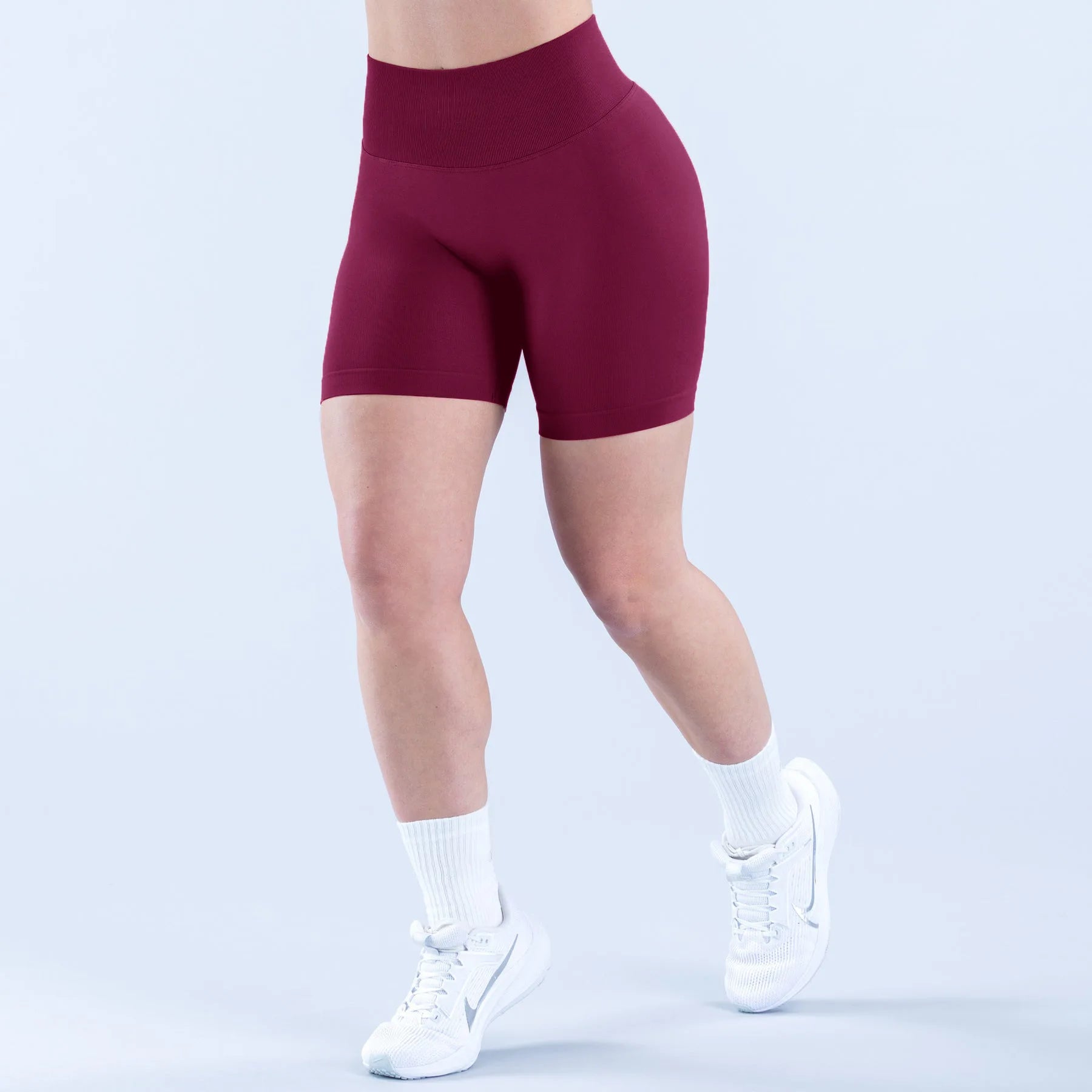 Autumn new seamless long sleeved yoga suit round neck sports top tight fit outdoor fitness suit set for women