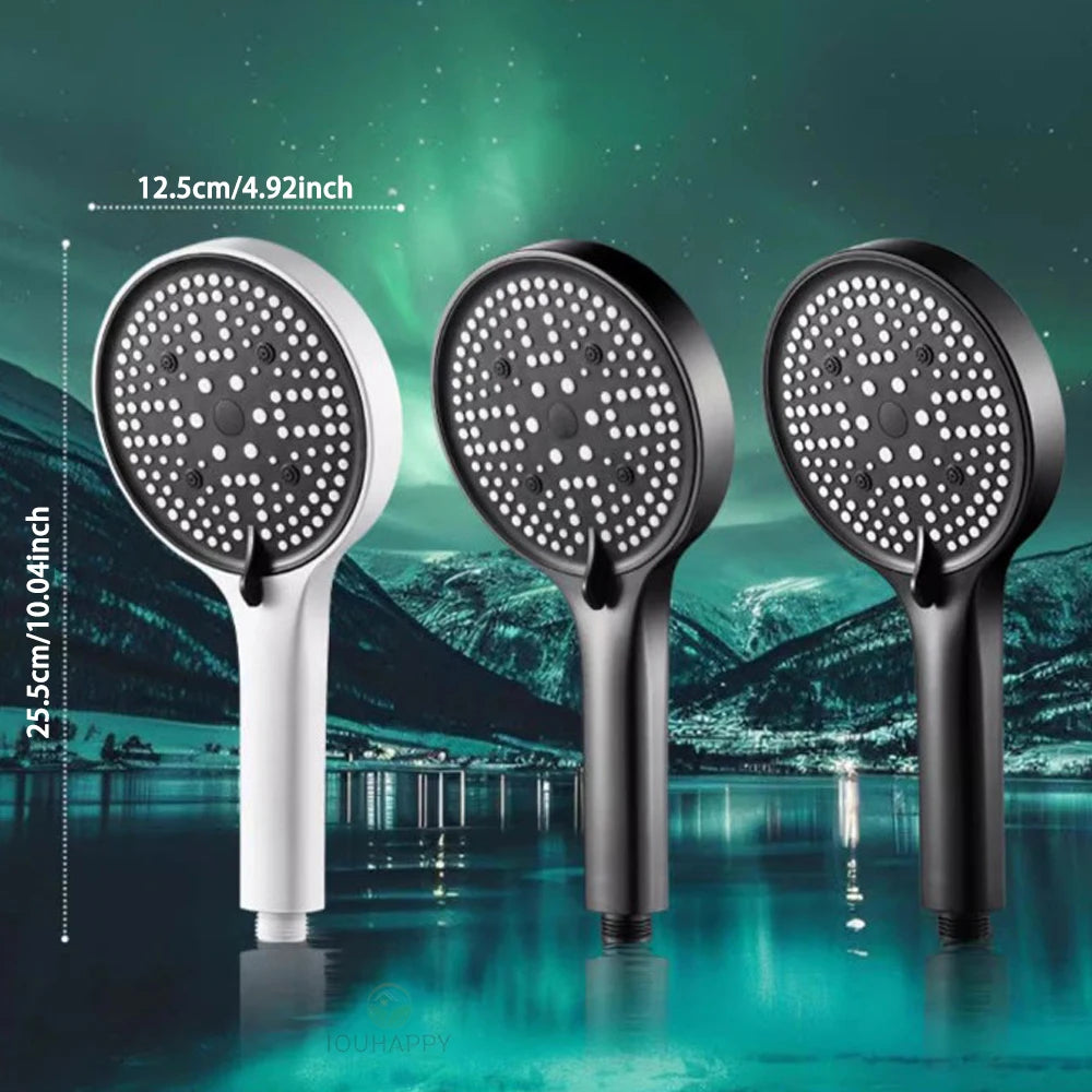 High Pressure Shower Head 6 Jet Modes Adjustable Shower Head with Filter Water Saving Rainfall Spray Bathroom Accessories