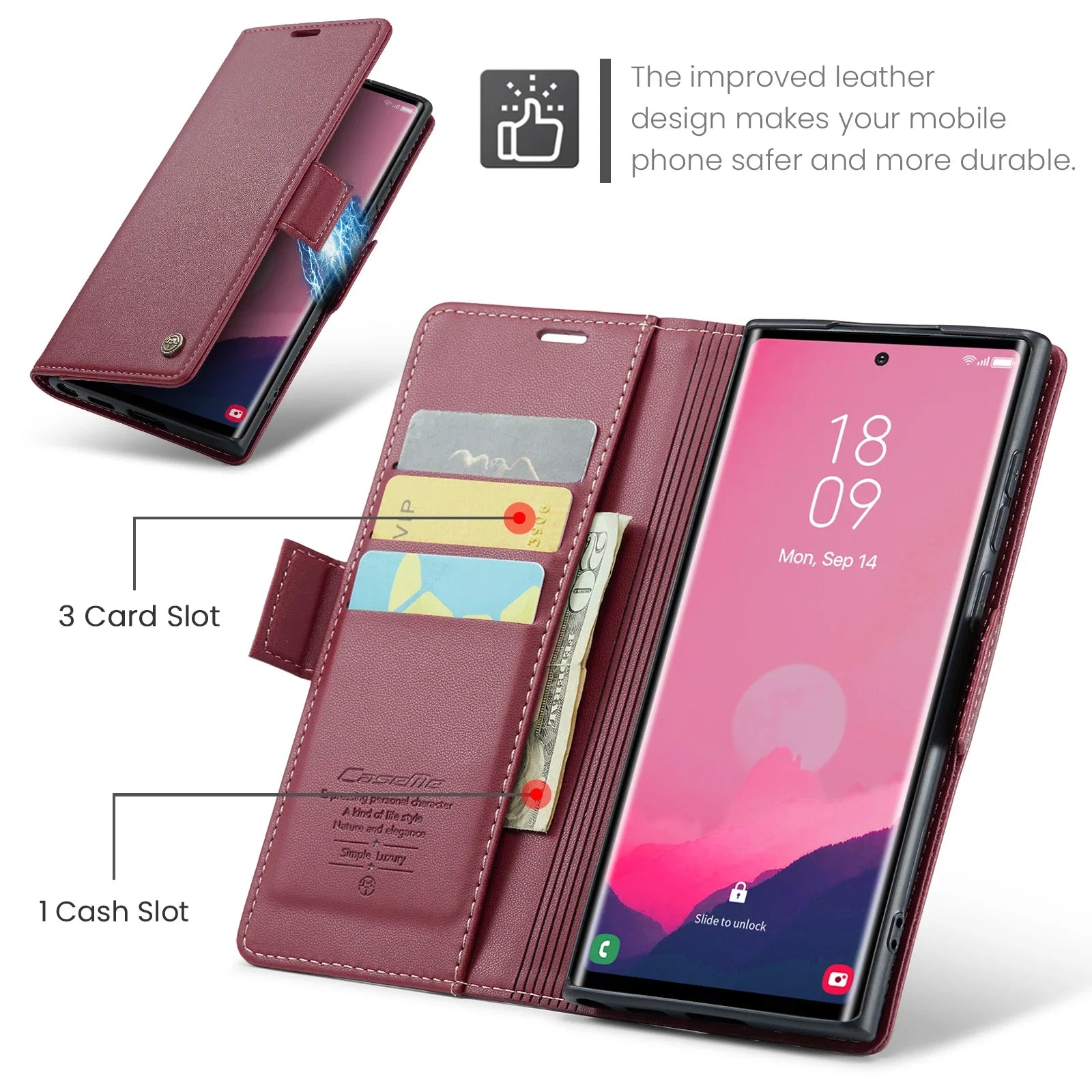 Magnetic Charging Flip Wallet Cards Leather Case for Samsung Galaxy A06 A16 A55 A35 25 15 05S S25 S24 S23 22 Ultra Plus FE Cover