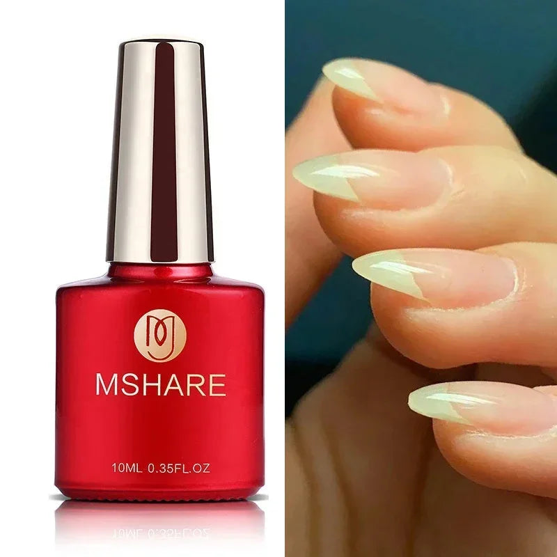 MSHARE Milky Pink Rubber Base Gel Camouflage Color Coat Soak Off Nails Gels Varnish Lacquer 10ml UV LED Gel Polish TPO Free Gel