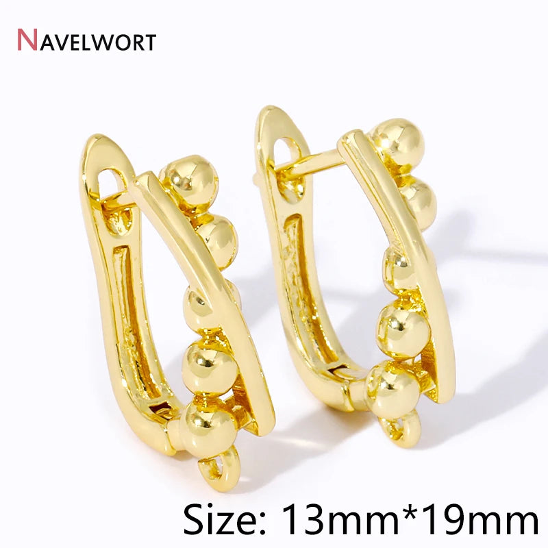 18K Gold Plated Brass Shvenzy Earwire Fasteners,Earring Hooks,Earring Fixtures For Jewelry Making,Earring Making Accessories