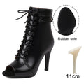 DKZSYIM Woman Latin Dance Shoes leather Party Tango Dance Booties for Women Salsa Dance Heels Ballroom Shoes Sexy Stilettos